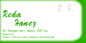 reka hancz business card